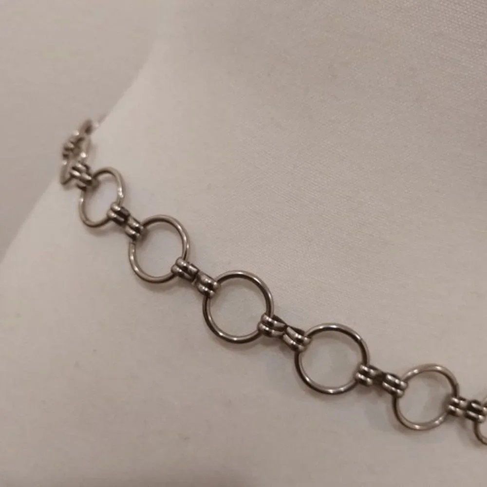 Silver Tone Metal Jump Rings Link Belt with Lanyard Style Clasp - Picture 4 of 8